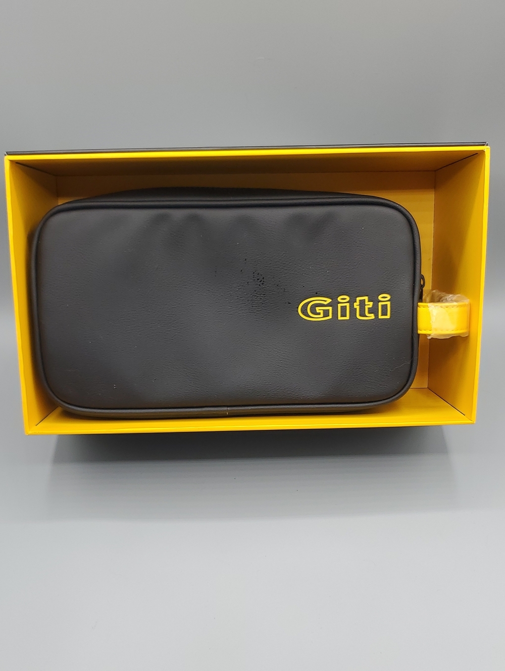 Giti Tire Mens Travel Tech Case Bag NWT | Black Yellow Pouch Organizer | Gift